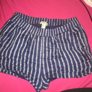 Blue striped shorts